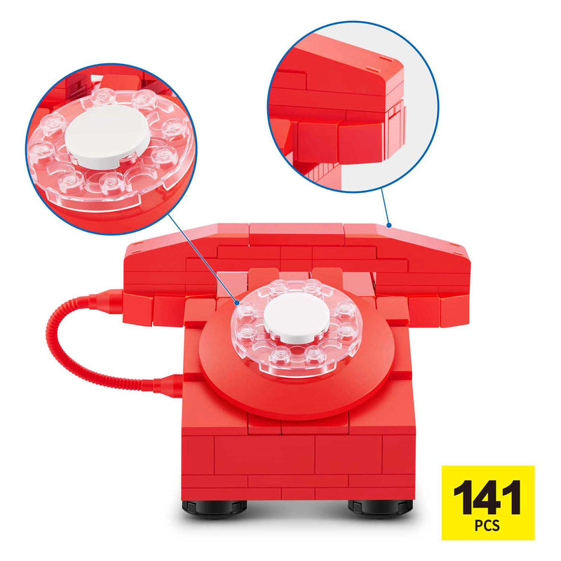 Afbeelding laden in galerijviewer, Zuru max premium retro telefoon bouwset in verrassingsbal - 141dlg.
