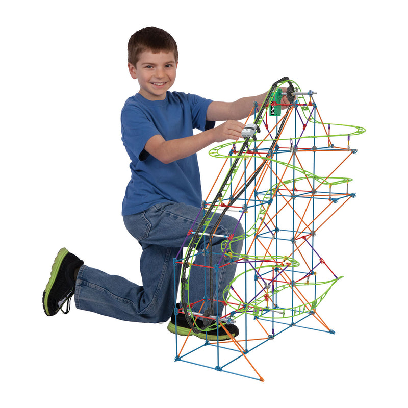 Afbeelding laden in galerijviewer, K'nex thrill rides typhoon frenzy roller coaster, 649dlg.

