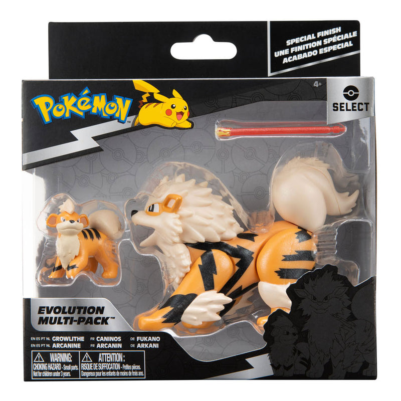 Afbeelding laden in galerijviewer, Boti Pokemon Evolution Multipack Speelfiguren Growlithe Arcanine
