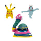 Boti pokémon batte figuur set - machop, pikachu, alolan muk, 3st.