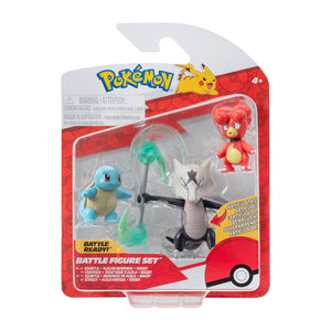 Boti pokémon batte figuur set - magby, alolan, marow, 3st.