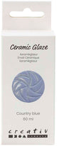 Creativ company keramiek glazuur country blue 60ml - glanzend.