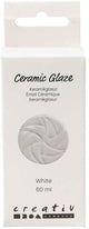 Creativ company keramiek glazuur wit 60ml - hobby verf voor keramiek.