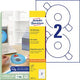 Cd dvd etiketten avery l6015-25 wit 50 stuks