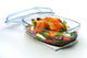 Pyrex rechthoekige ovenschaal met deksel 4,3+2,2l 32 x 21 x 9 cm