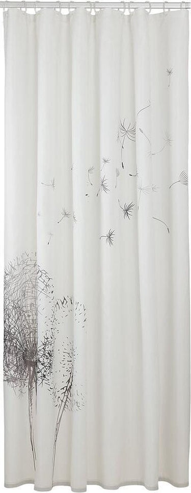 Sealskin flow douchegordijn 180x200 cm - polyester - zwart wit