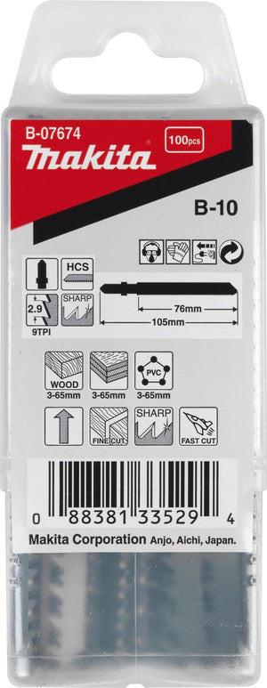 Makita decoupeerzaagblad voor hout kunststof (100 stuks) - b-10 - b-07674