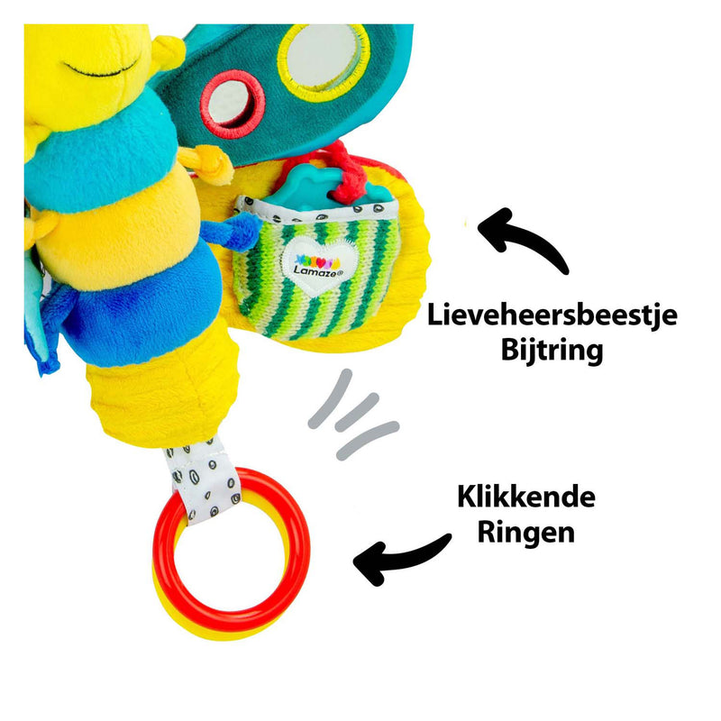 Afbeelding laden in galerijviewer, Lamaze freddie de vuurvlieg - grijp- en bijtspeelgoed - babyspeelgoed - knuffel - spelen en ontdekken
