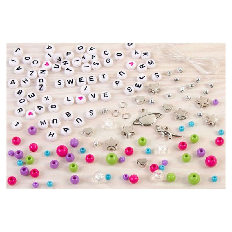 Afbeelding laden in galerijviewer, Make it real - diy blokletter sieradenset - maak 4 unieke armbanden met letters
