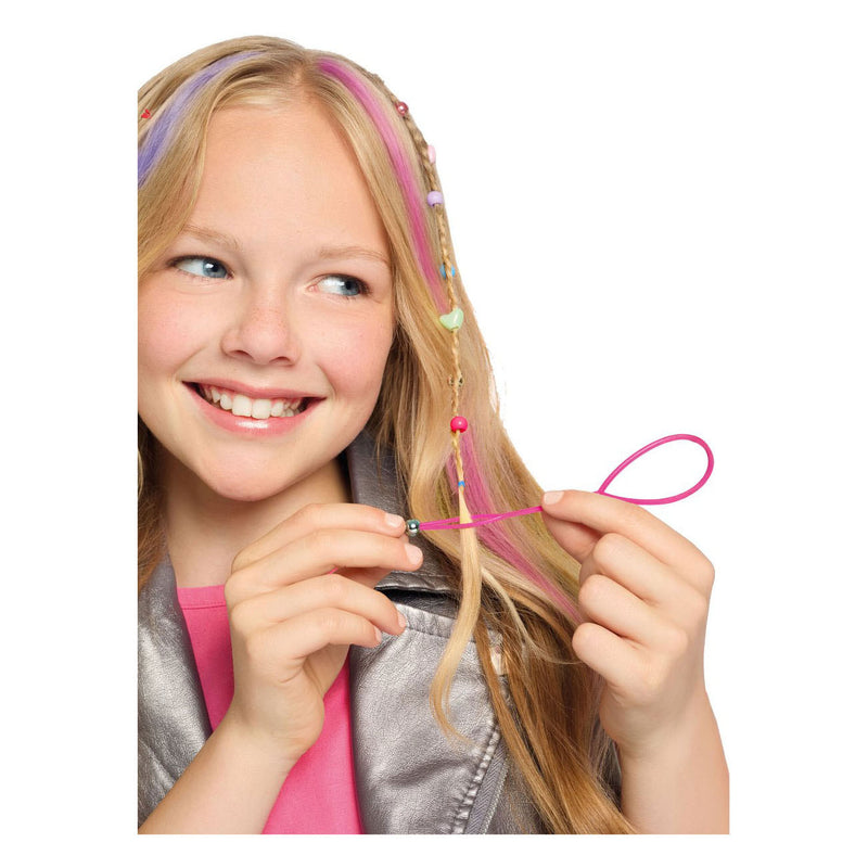 Afbeelding laden in galerijviewer, Make it real – star power hair styling set – mix match haarkrijt, haarjuwelen en kralen
