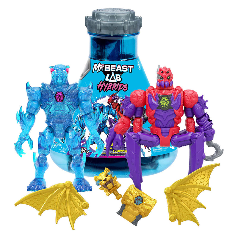 Afbeelding laden in galerijviewer, Spectron mrbeast lab hybrid spider vs energy panther actiefiguren
