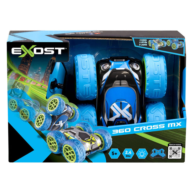 Afbeelding laden in galerijviewer, Exost rc 360 cross mx blauw - rc auto - bestuurbare auto - lichtgevende koplampen
