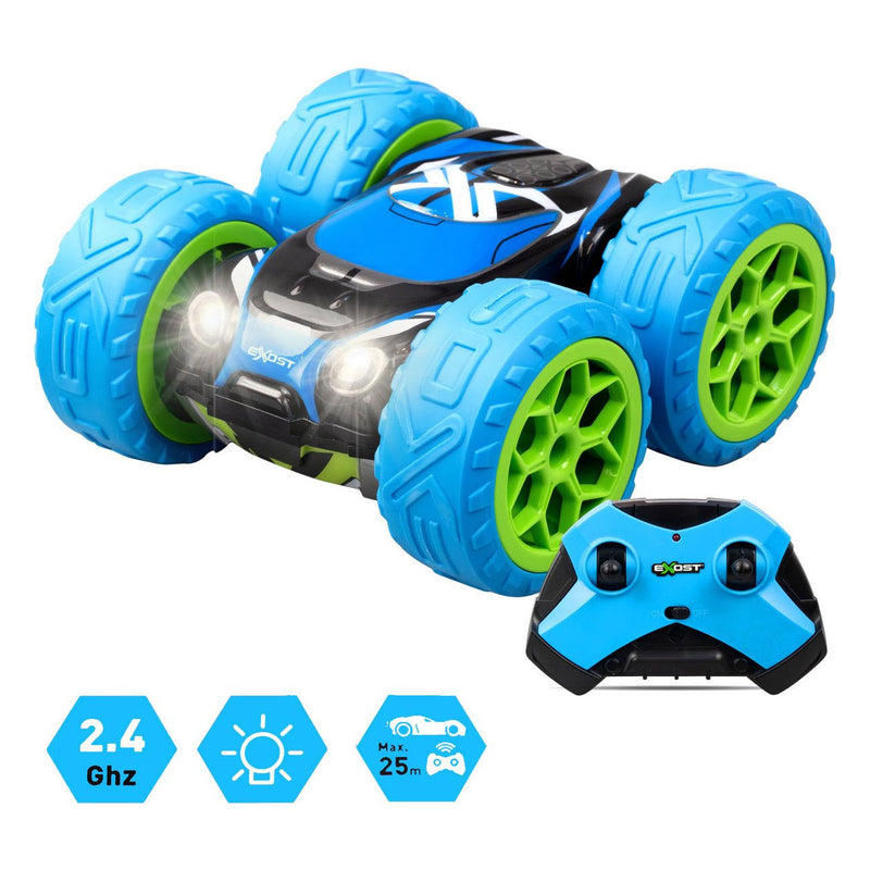 Afbeelding laden in galerijviewer, Exost rc 360 cross mx blauw - rc auto - bestuurbare auto - lichtgevende koplampen
