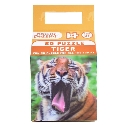 5d dieren puzzel tijger, 36st.