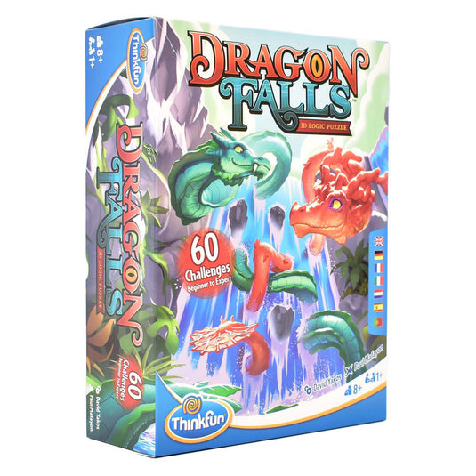Thinkfun dragon falls 3d denkpuzzel, 60 challenges