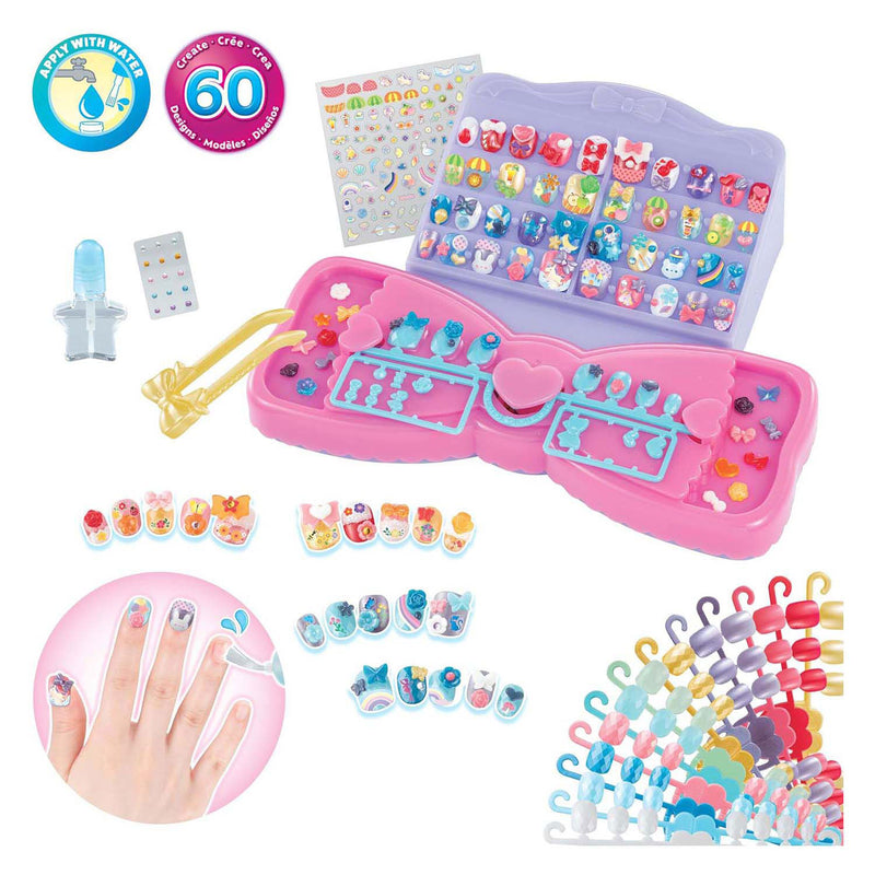 Afbeelding laden in galerijviewer, Aquabeads veelkleurige nagelset voor kinderen- complete nagelstudio inclusief 60 nagels
