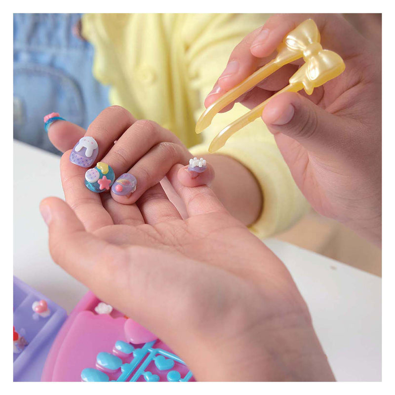 Afbeelding laden in galerijviewer, Aquabeads veelkleurige nagelset voor kinderen- complete nagelstudio inclusief 60 nagels
