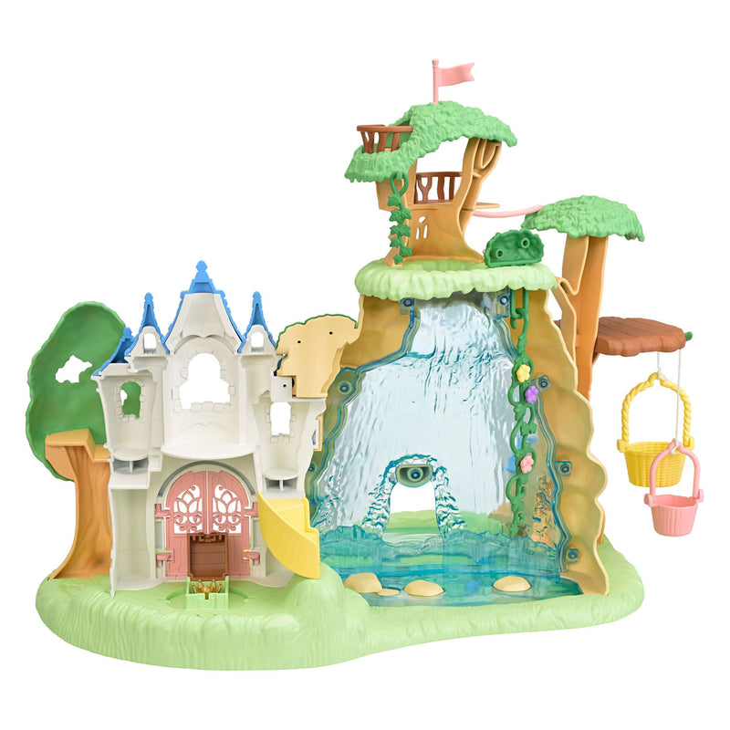 Afbeelding laden in galerijviewer, Sylvanian families 5761 geheime bos waterval set- inclusief 1 fluweelzachte baby speelfiguur

