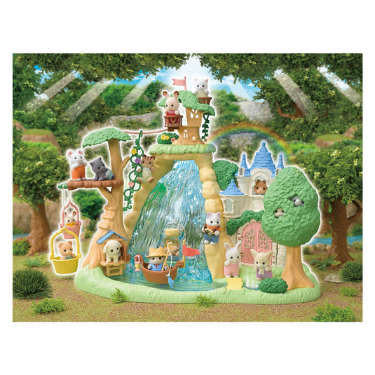Sylvanian families 5761 geheime bos waterval set- inclusief 1 fluweelzachte baby speelfiguur