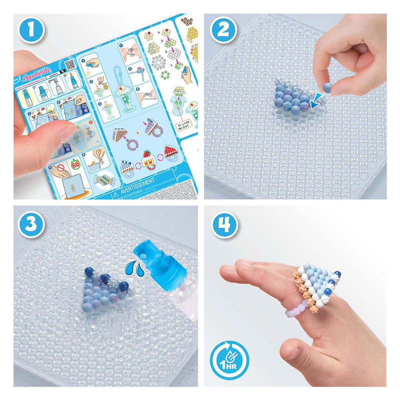Afbeelding laden in galerijviewer, Aquabeads knutselset zoete accessoires- complete knutselset 700 parels in 31 kleuren
