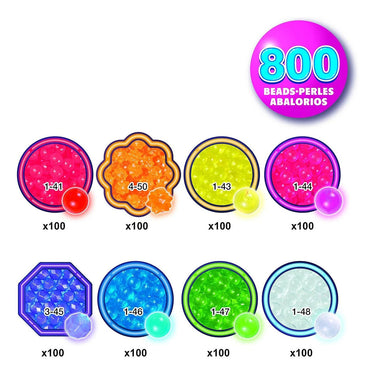Aquabeads navulling neonkleuren- 800 parels