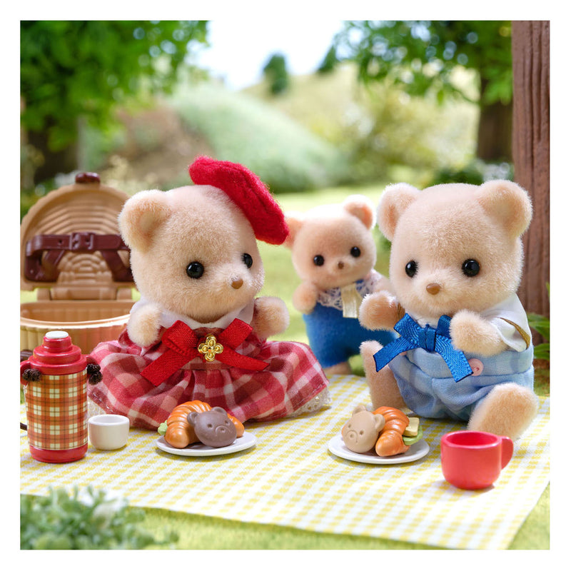 Afbeelding laden in galerijviewer, Sylvanian families 5853 biscuit beer zus en broer - picknick set
