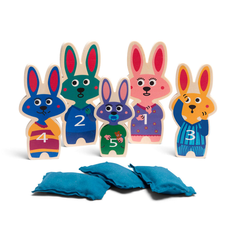 Afbeelding laden in galerijviewer, Bs toys balwerpen bunnies hout - werpspel
