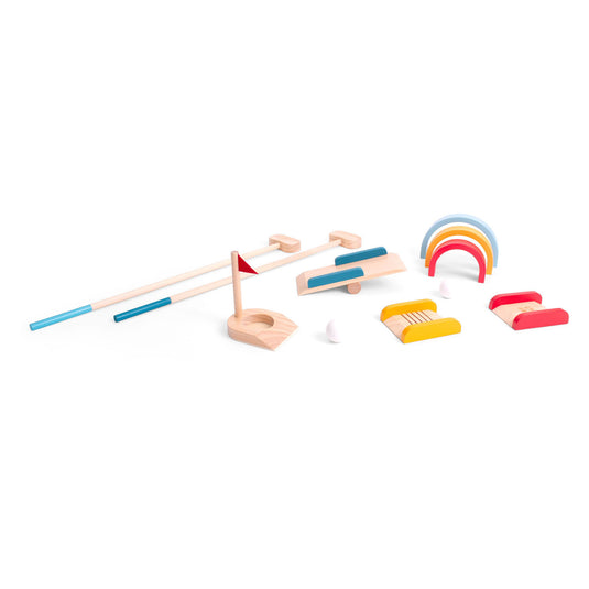 Bs toys houten golfset - buitenspeelgoed voor kinderen - minigolf - midgetgolf - golfset kinderen - buiten speelgoed - buitenspel - buiten spellen - tuin speelgoed - houten speelgoed - cadeau kind
