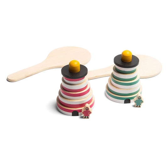 Bs toys bs vuurtoren estafette - fsc hout - 2 tot 8 spelers - estafettespel - actief spel