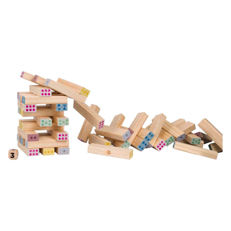 Afbeelding laden in galerijviewer, Bs toys houten reuzegroot nummertoren - 46dlg.
