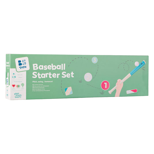 Bs toys – honkbal startset – buitenspel – honkbalset van fsc hout – vanaf 8 jaar