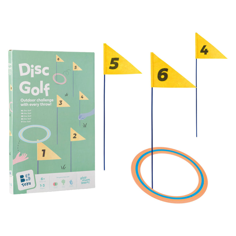 Afbeelding laden in galerijviewer, Bs toys – disc golf – buitenspel – speelgoed-golfset met vlaggen en schijven – vanaf 6 jaar
