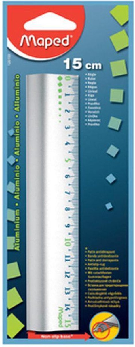 Maped office aluminium 15 cm liniaal
