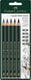 Faber-castell grafietpotloden set - serie 9000 jumbo - set met 5 hardheden - fc-119397