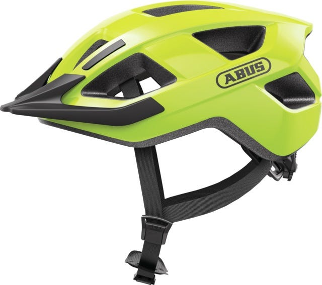 Afbeelding laden in galerijviewer, Abus fietshelm aduro 3.0 signal yellow s - 51-55 cm - geel - geschikt voor gebruik op elektrische fietsen - stadsfietsen - 280 g
