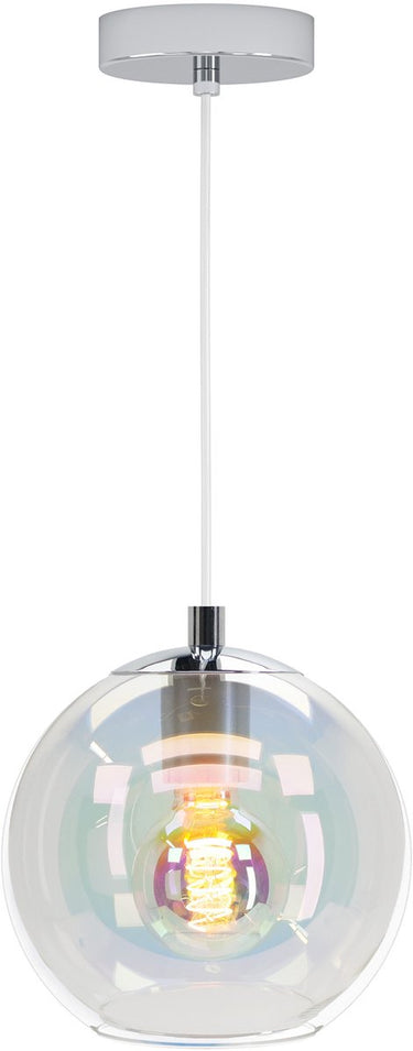 Eglo ariscani 2 hanglamp - e27 - ø 20 cm - chroom gekleurd glas