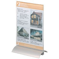 Bordhouder durable 858819 alu a5 transparant