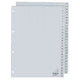 Tabbladen kangaro pp g452c a4 120 micron grijs 2-serie 1-52 4-gaats bedrukt