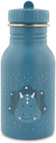 Trixie drinkfles - mr. triceratops - rvs waterfles voor kinderen - 350 ml - lekvrije fles - blauw - dino