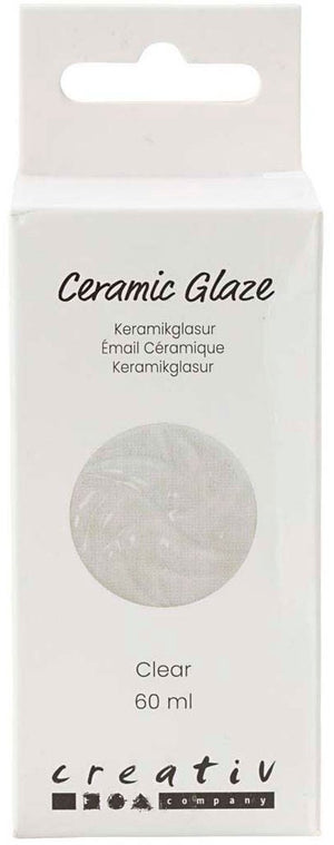Creativ company keramiek glazuur transparant helder 60ml voor keramiek.