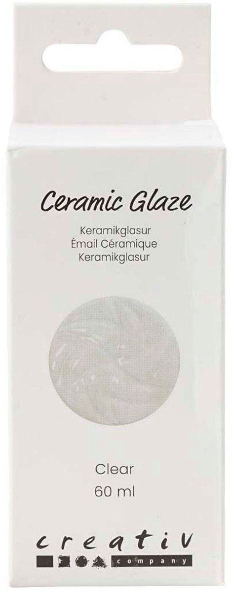 Creativ company keramiek glazuur transparant helder 60ml voor keramiek.