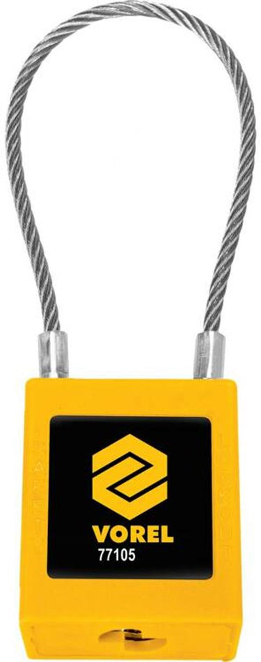 Vorel 77105 serie - nylon gecoate hangslot - stalen kabel - weerbestendig