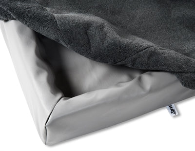 Afbeelding laden in galerijviewer, Bia bed fleece hoes hondenmand grijs
