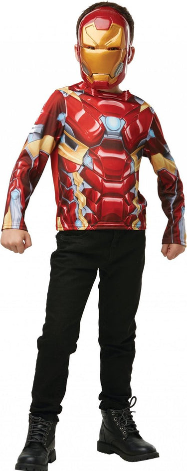 Rubies france - iron man top en masker voor kinderen