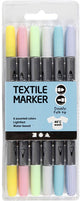Creativ company textielstiften pastelkleuren 6 stuks textiel.