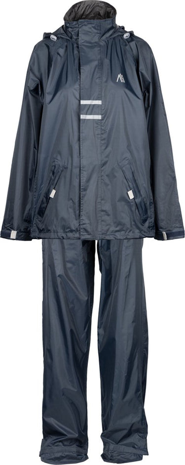 Ralka regenpak waterdicht ademend - junior - reflectie - marine - 152