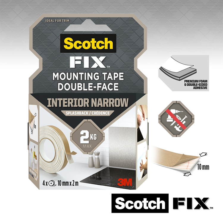 Afbeelding laden in galerijviewer, 3m 1071430 - scotch-fix™ mounting tape voor spatwanden 10mmx2m, 4 rollen | 6 stuks
