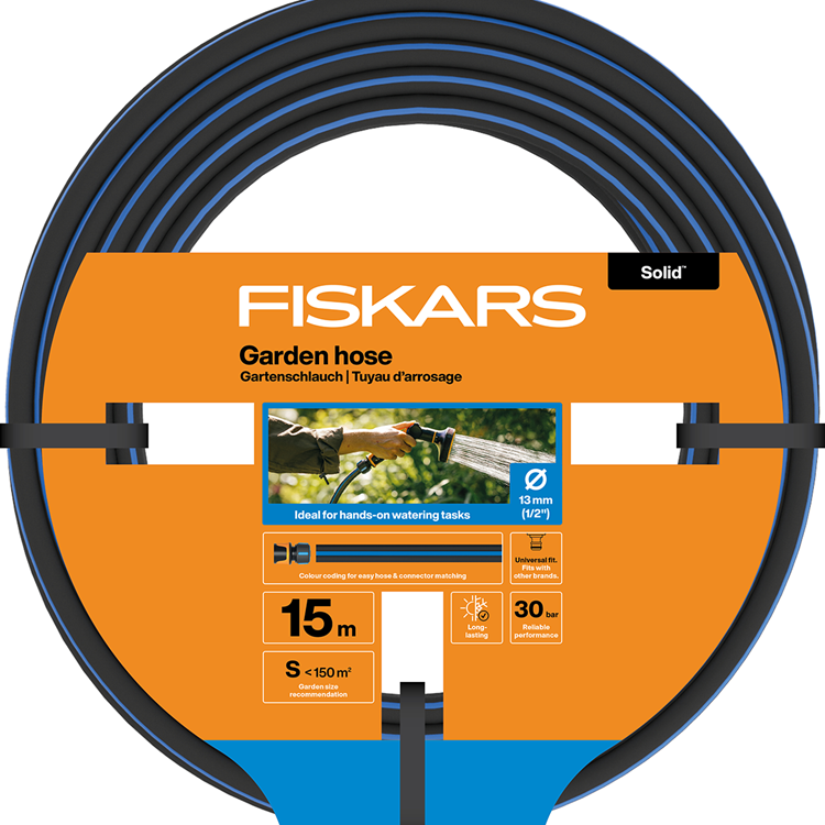 Afbeelding laden in galerijviewer, Fiskars 1074447 - solid tuinslang 15m 13mm 1 2” | 1 stuks
