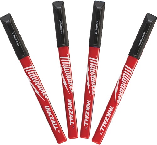 Afbeelding laden in galerijviewer, Milwaukee accessoires inkzall fine tip black pens - 4pc - 48223164
