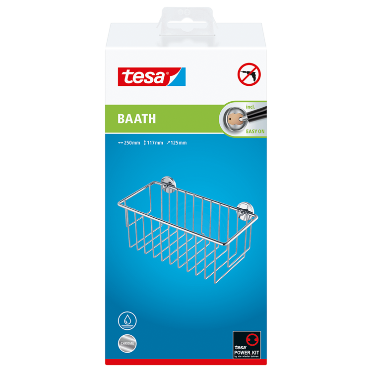 Afbeelding laden in galerijviewer, Tesa 1061447 - baath rek enkel h117mm | 1 stuks
